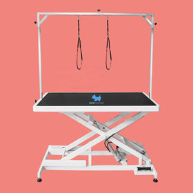 Professional Grade Portable Electric Lifting Foldable Dog Show Pet Stainless Steel Trimming Drying Grooming Table Charge Powered