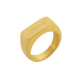 Stainless Steel Jewelry Smooth Ring Engraved Flower Shaped Imprint Ring Women's Fashion Ring Accessories