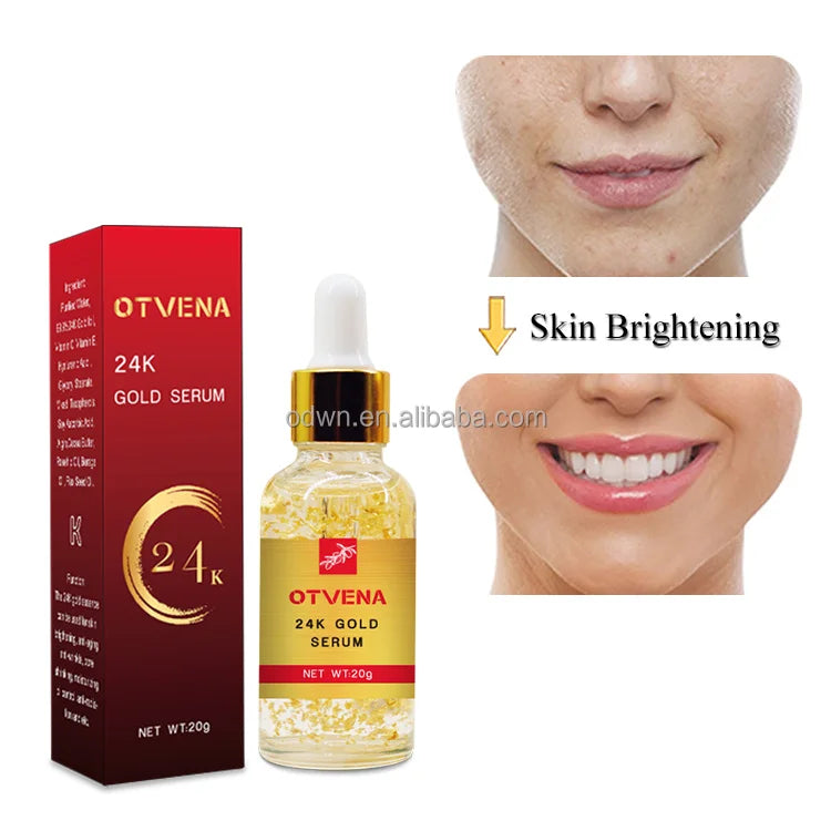 Private Label OTVENA Ampoule 99.9% Pure Gold Serum Original 24K Gold Face Serum