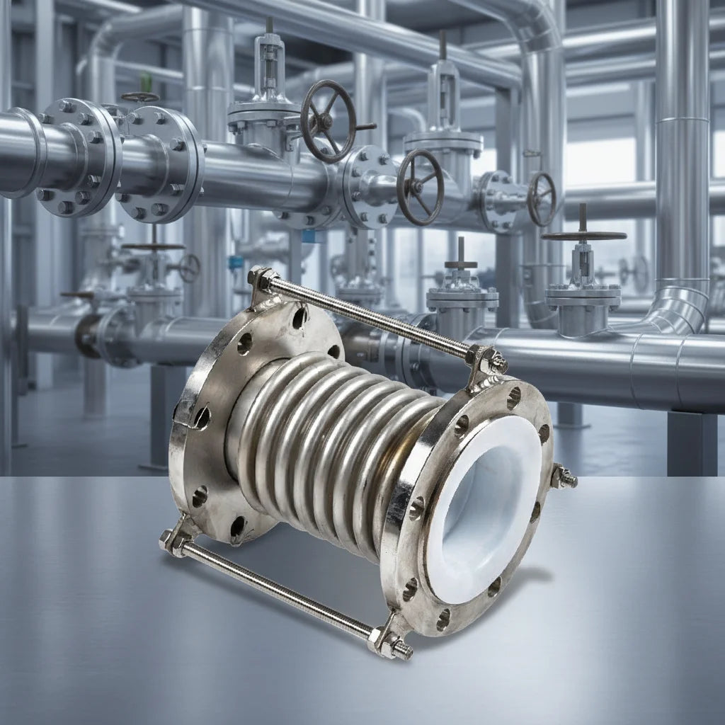 JF SS304 SS316 Metal Expansion Joint DN50-DN1200 PN10 PN16 ANSI DIN JIS Flanged Stainless Steel Bellows Compensator