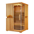 Sunransred New Deign Far Infrared Red Light Therapy Sauna Wooden Red Cedar 2 Person Sauna Room for Sale