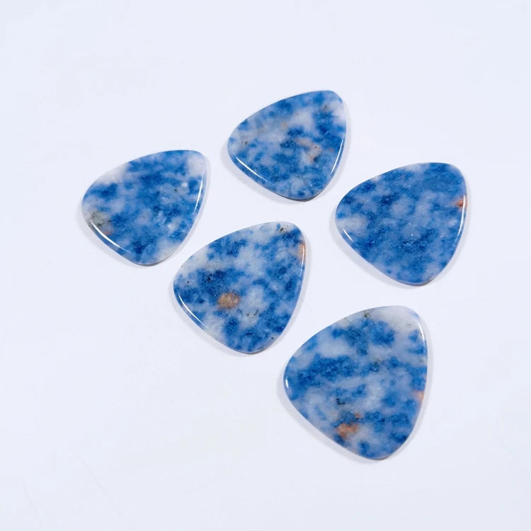 Huiying New Guitar Accessories Pick For Acoustic Blue Spot Stone Guitar Accessories Pick
