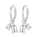 925 Sterling Silver Lily of the Valley Hoop Earrings Flower Ear Buckles for Women Party Elegent Fine Jewelry BSE909