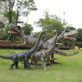 Outdoor Jurassic Park Statues Ornaments Life Size Fiberglass Resin Dinosaur Garden Sculpture Statue for Sale