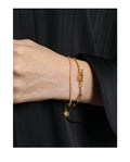 VIANRLA 925 Sterling Silver Zircon Tennis Bracelet with OT Clasp Chian Link Bracelet