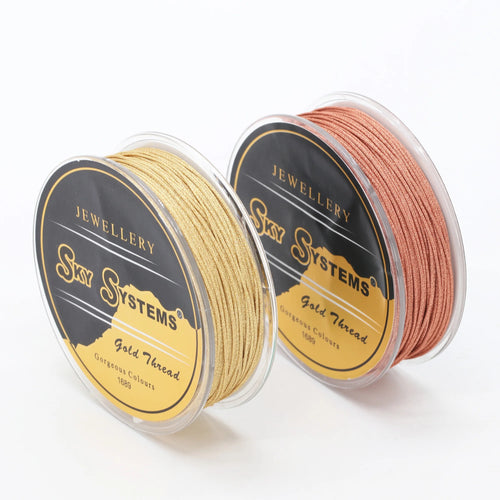 0.55&0.65mm Golden Color Jewelry Cord Polyester Jewelry Accessories Bracelet Necklace Material Gemstone Bracelet