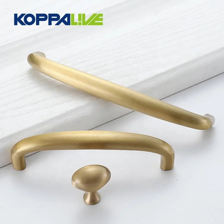 Koppalive U Type Brass Pulls Kitchen Cabinet Door Handles & Furniture Handles for Bedroom Dresser Home Improvement