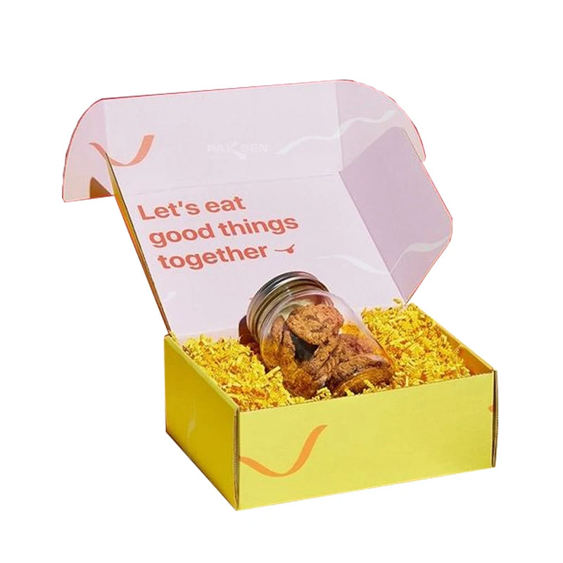 Wedding Chocolate Candy Food 3-Ply Corrugated Paper Box Matt Lamination Standard Corrugated Box for Gift Delivery Mailer
