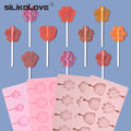 Silicone Lollipop Mold with 12 Holes  Sakura Small Flower Round paw  Bear Shape Design of 4 DIY SET