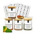 Custom Spice Jar Label in Total Pantry PVC Vinyl Direct Stickers for Containers Pre Printed Kitchen Labels Waterproof