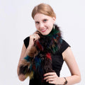 MWFur Winter Season Fashion Hand Knitted Fox Fur Neck Collar Fluffy Fox Fur Scarves Street Fashion Fox Fur Winter Women Scarf