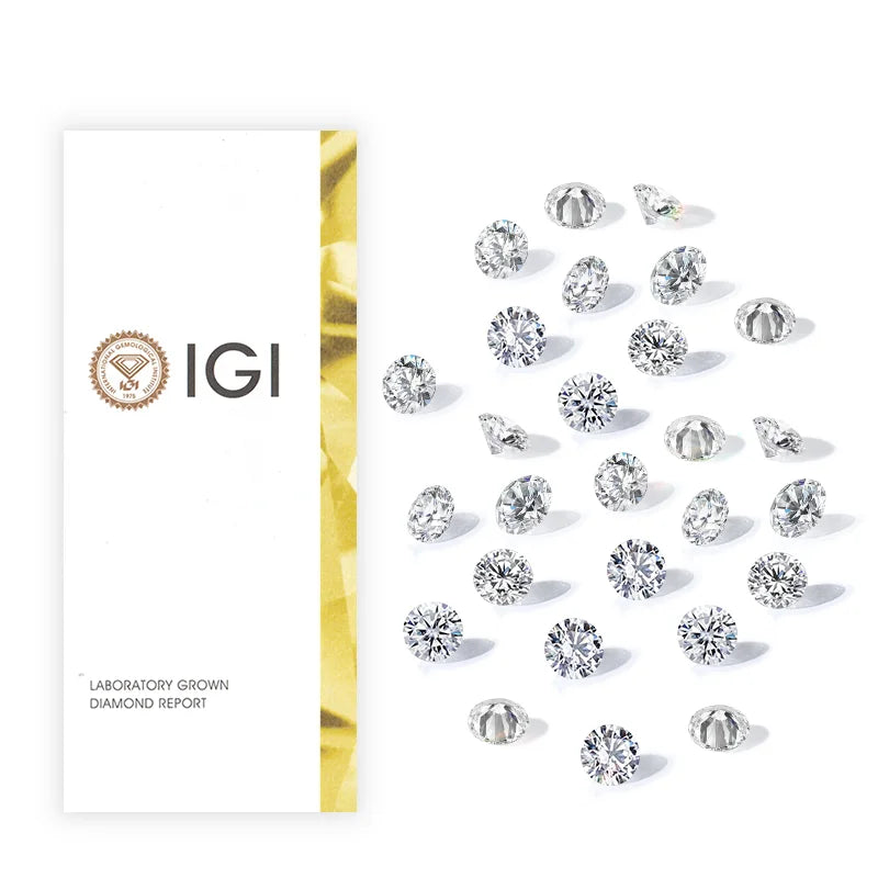 Starsgem 0.3CT IGI Good Quality Wholesale Loose Created Diamond Cvd Hpht Round Cut DE Color Lab Grown Diamond
