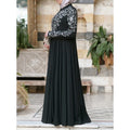 Black Abaya Women Muslim Dress Printed Floral  Multicolor Women Abaya Dubai Islamic Clothing
