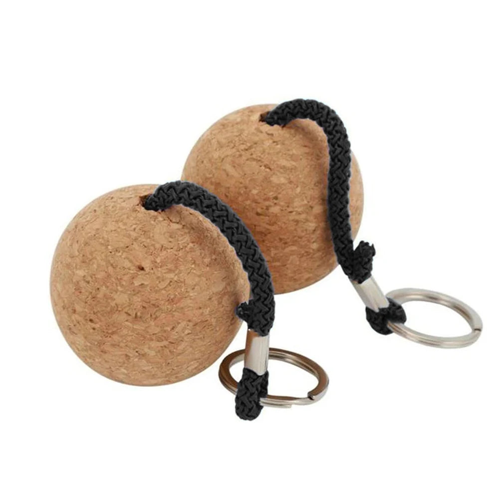 Natural Cork Wooden Labels Customized ECO-friendly Cork Label Engraved Wood Keychain