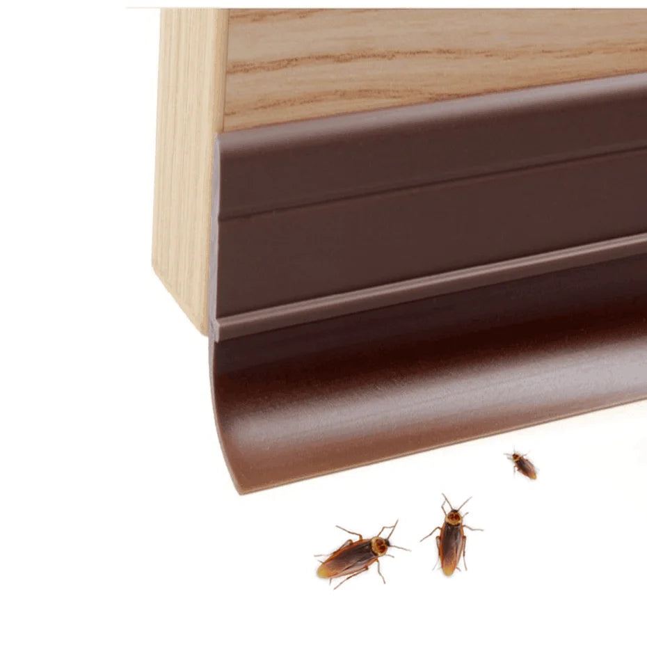 Self-Stick Door Sweep Under Door Draft Stopper PVC Rubber Seal Strip for Wooden Glass Aluminum Door