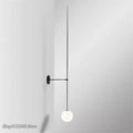 Modern LED Line Wall Lamps Minimalism Glass Ball Wall Lights Living Room Bedroom Bedside Linear Sconce Mirror Lights Loft Decor