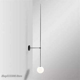 Modern LED Line Wall Lamps Minimalism Glass Ball Wall Lights Living Room Bedroom Bedside Linear Sconce Mirror Lights Loft Decor
