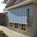 Outdoor Aluminum Frame Acrylic Polyester Awnings Manual Operation Motorized Sunshade for Windows Balconies Powder Coated Finish