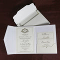 Pocket Wedding Invitation Suite Custimizable Trifold Hardcover Wedding Invitations Set With Envelopes & RSVP