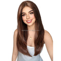 Hot Sales 13x6 Front Lace Synthetic Lace Wigs 22Inch  Futura Fiber Layered Straight Hair Brown Gold Colour for Women Hair