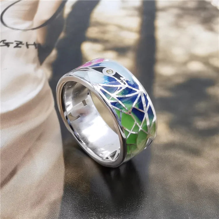 Luxury New Product Top Quality Golden Zirconium 925 Sterling Silver Rings Women