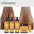 KORMESIC  Argan Oil Deep Moisturizing and Smoothing Hair Repair Dry Hair Essence Locks Hair Care Set