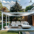 Wholesale Pergola Factory Custom Easy Aluminum Gazebo Bioclimatica Waterproof Outdoor Garden Pavilion Parties Garden Buildings MegaBDM