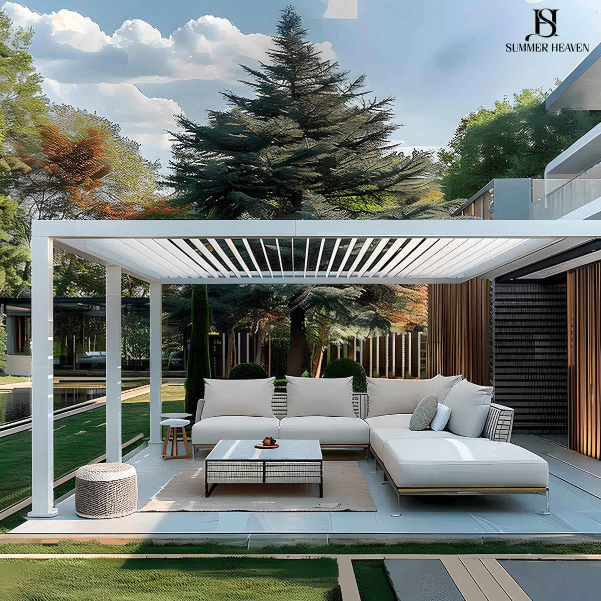 Wholesale Pergola Factory Custom Easy Aluminum Gazebo Bioclimatica Waterproof Outdoor Garden Pavilion Parties Garden Buildings MegaBDM
