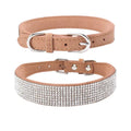 Wholesale New Rhinestone Hot Drill Pet Collar Velvet Durable Dog Collar Simple Soft