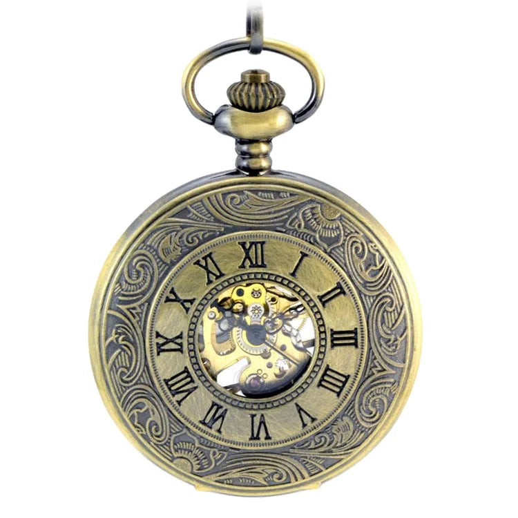Classic Flower Classic Mechanical Watch Roman Mechanical Pocket Watches