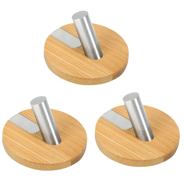 Hat Hook Best Selling Bamboo Robe Wall Mounted Heavy Duty Towels Bathroom Hat 1 Hook