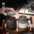 High Mountain Large Capacity Shanhai Ceramic Mug with Lid High-Mountain Strainer Tea Brewing Cup Household Tea Cups & Saucers