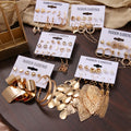 VKME Hot Sale 18K Gold Plated Leaf Set Trend Big Hoop Earrings Set for Women Jewelry