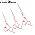 Purple Dragon Hair Scissors 5.5" 6" 7" Japan Stainless Hair Cutting Scissors Thinning Shears Professional Barber Scissors Z9105