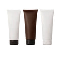 100ML Refillable Plastic Squeeze Tube Cosmetic Packaging Matte White Brown 100G Hand Cream Facial Cleanser Squeezable Bottle MegaBDM