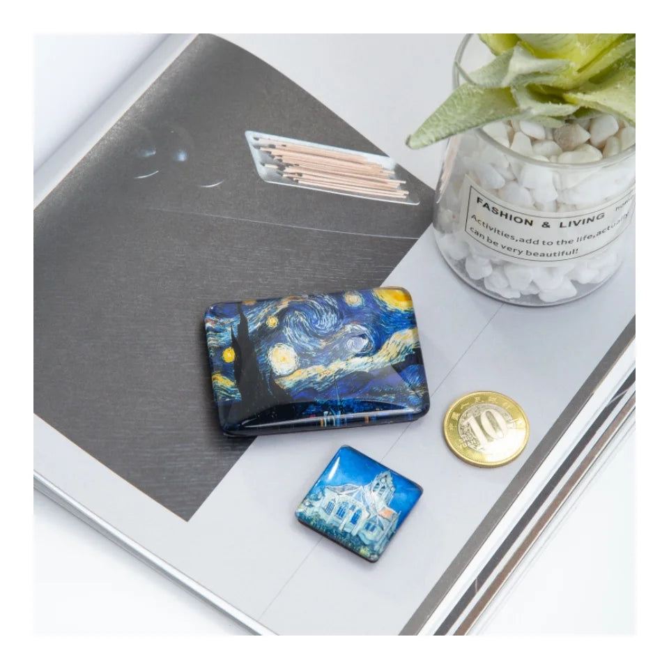 2025 Popular Epoxy Fridge Magnets Custom Square Magnetic Sticker Souvenir with Custom Shape Design
