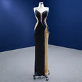 Jancember 222110 Crystal Black and Gold Sleeveless Sequins Prom Evening Dress for Women