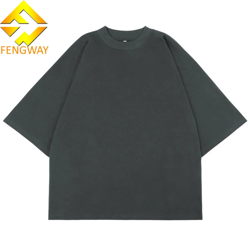 Custom 100% Cotton 230gsm Solid Regular Fit Men's T-shirt Casual Breathable Eco-Friendly