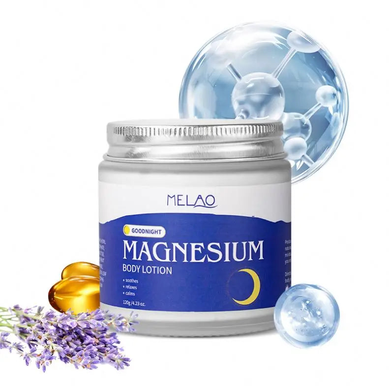 China Factory Body Butter Wholesale Lotion Support Sleep Bone Eases Cramps Heart & Muscle Health Magnesium Cream for Kids