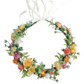 Factory Direct Simulation Orange Floral Garland Fairy Party Holiday Headdress Paper Rose Headband Crown