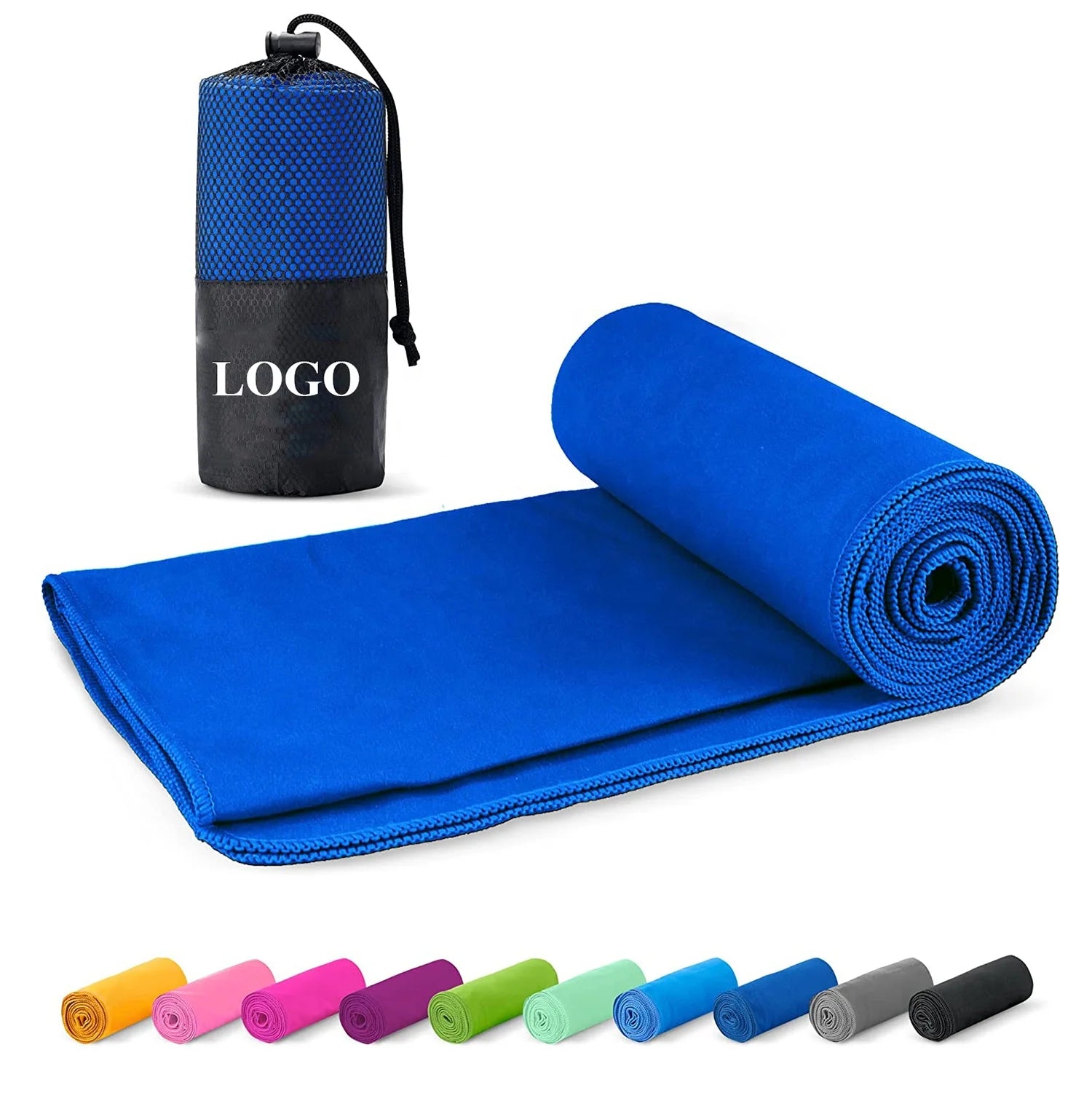 Wholesale Plain Colors Printed Quick Dry Sand Free Oversized Suede Microfiber Beach Towel Customized