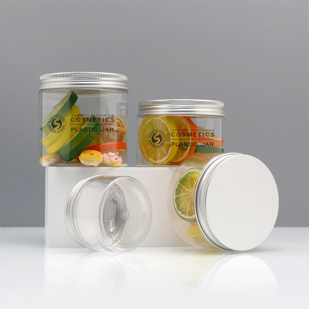 BPA Free Transparent Plastic Packaging Boxes 500ml Round Ice Cream Pudding Yogurt Cups Lids Body Butter Jars for Dessert Jars