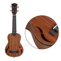 21 Inch Acoustic Soprano Ukulele Ukelele Uke Mahogany Wood Nylon Strings Close Type Tuning Pegs with Carry Bag Capo Cleaning Clo