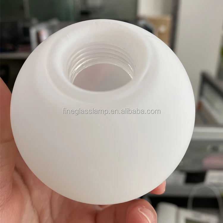 Hand Made G9 Screw Threaded White Frosted Opal Matte Borosilicate Glass Ball Shade Replacement for Chandelier Lighting Globe