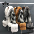 Janefur Wholesale Women Best Popular Double Face Short Style Wool Blend Genuine Fox Fur Collar Wool Cashmere Coat With Fur