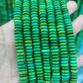 TB0879 Natural Stone Turquoise Rondelle Abacus BeadsTurquoise Heishi Beads