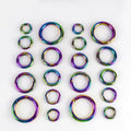 Deepeel H7-3 10-38mm Rainbow Open Spring Ring Connection Buckle Bag Hardware Accessories Zinc Alloy Hook Buckles