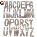A-Z Alphabet Self-Adhesive Hot Fix Rhinestone Crystals Motif Sheet with All the Letters in the Alphabet