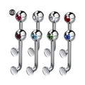 G23 Titanium Christina Vertical Hood Piercings Crystal Gem Lip Rings