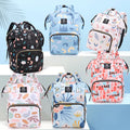 Waterproof Backpack Diaper Bag Baby High Quality Large Capacity Baby Changing Pad Multi Function Patchwork Oxford Mummy Bag